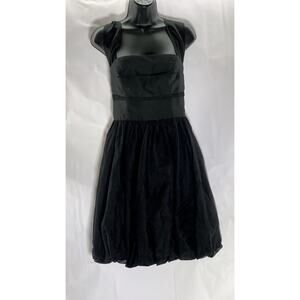 ROBERT RODRIGUEZ Women's Black Cross-Back Straps Mesh Skirt Mini Dress SZ 8